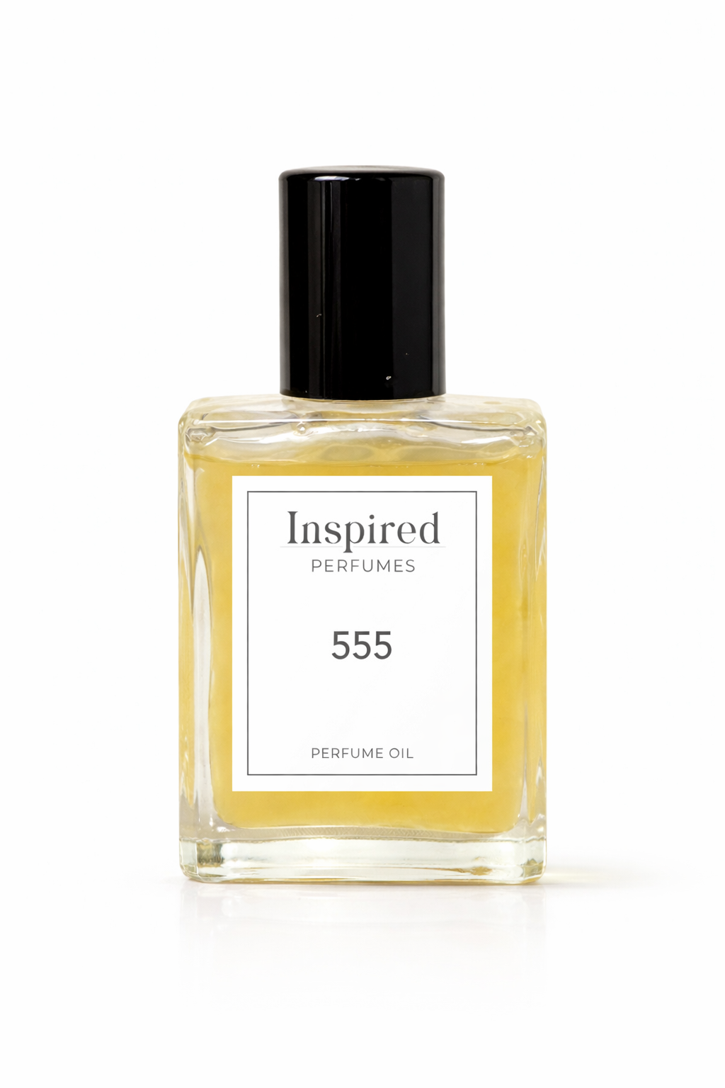 Perfume oil bottle label 555 inspired by Alien For Her suitable for women.