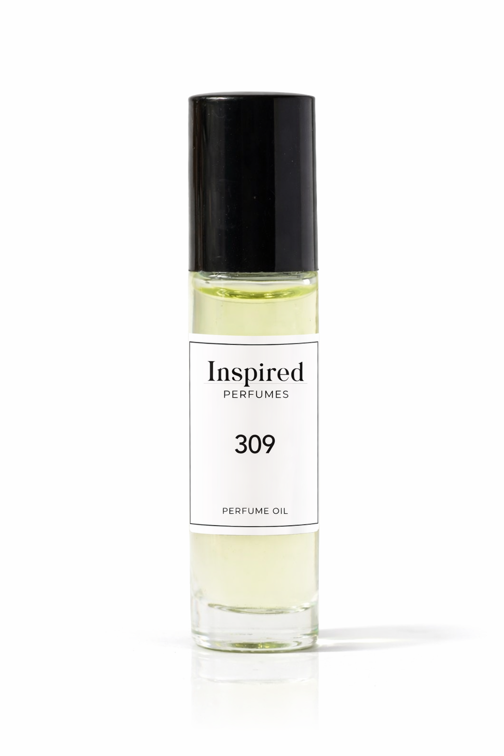 Perfume oil bottle label 309 inspired by Miss Dior suitable for women.
