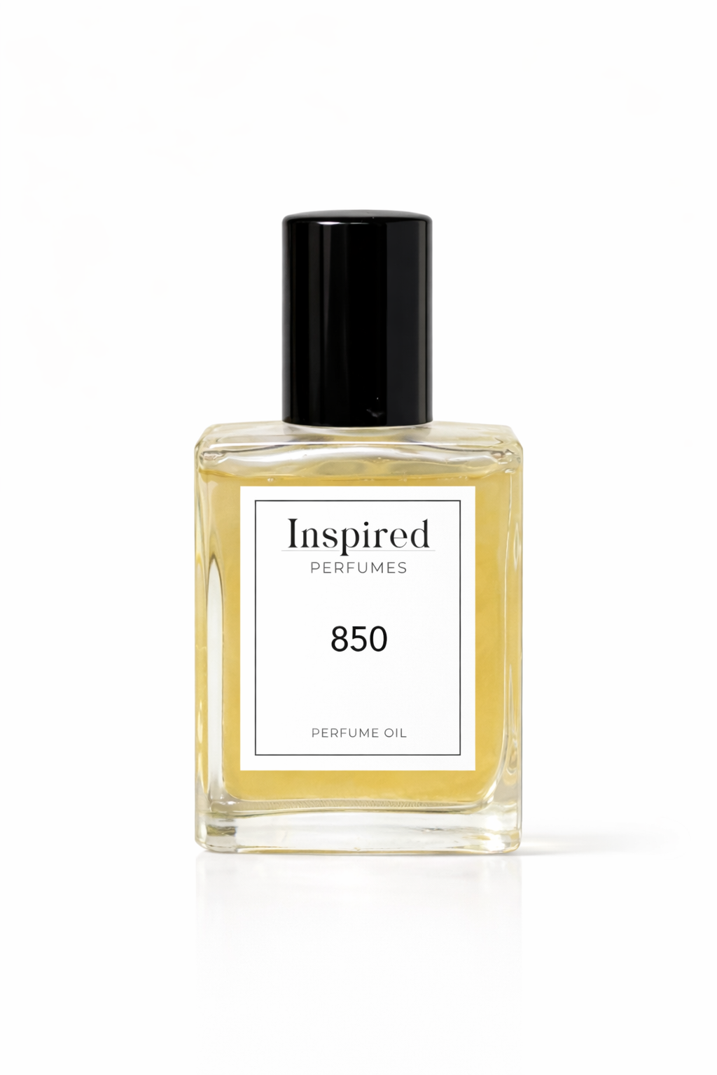 Perfume oil bottle label 850 inspired by Baccarat Rouge suitable for men and women.